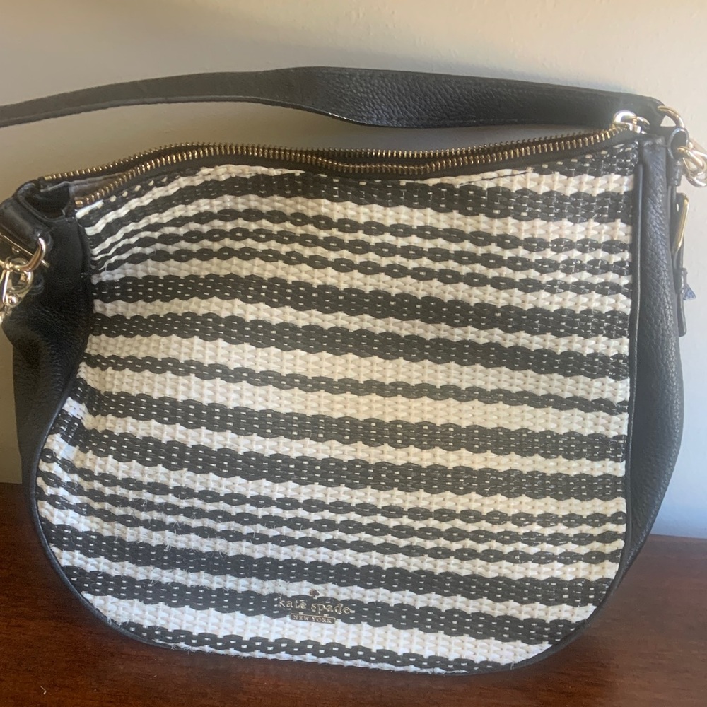 Kate Spade Woven Black and White Shoulder Bag